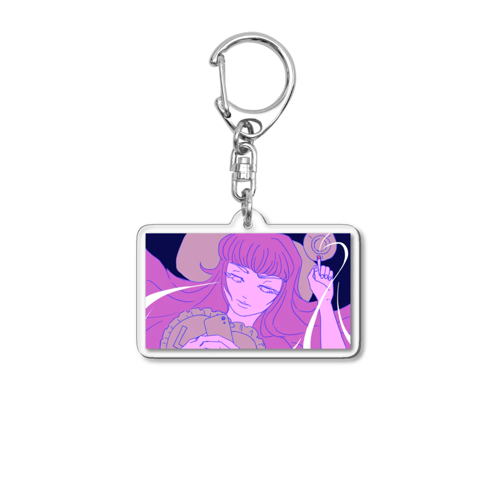 椿英妄想局のアナタを待つmidnight Acrylic Key Chain