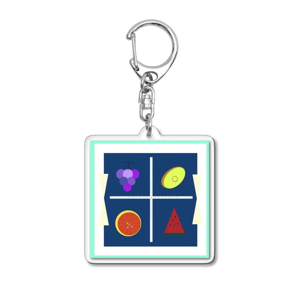 picopicoのWindow fruit 🍇🍊🥝🍉☀️ Acrylic Key Chain