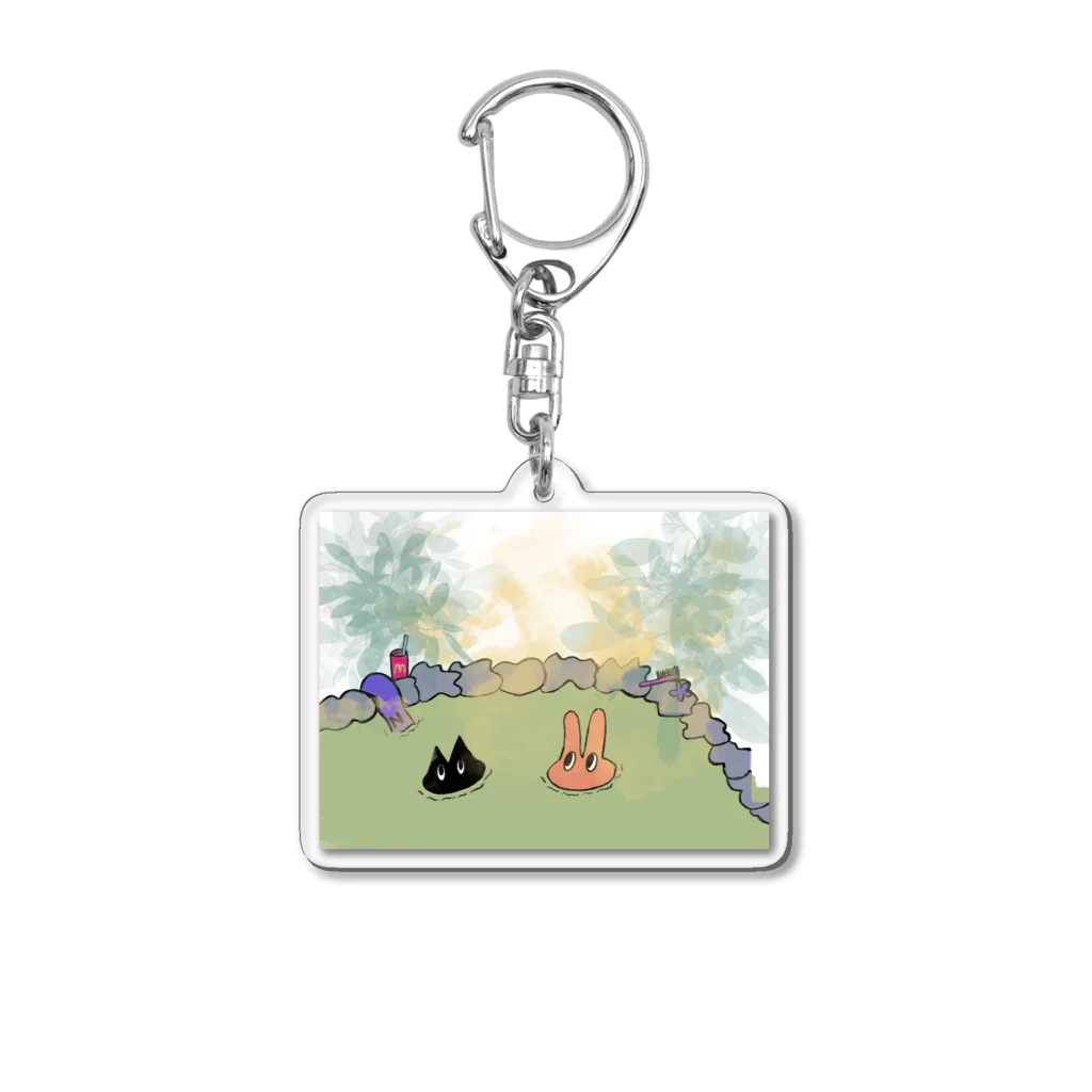 ネオンくんの秘湯 よもぎ湯 Acrylic Key Chain