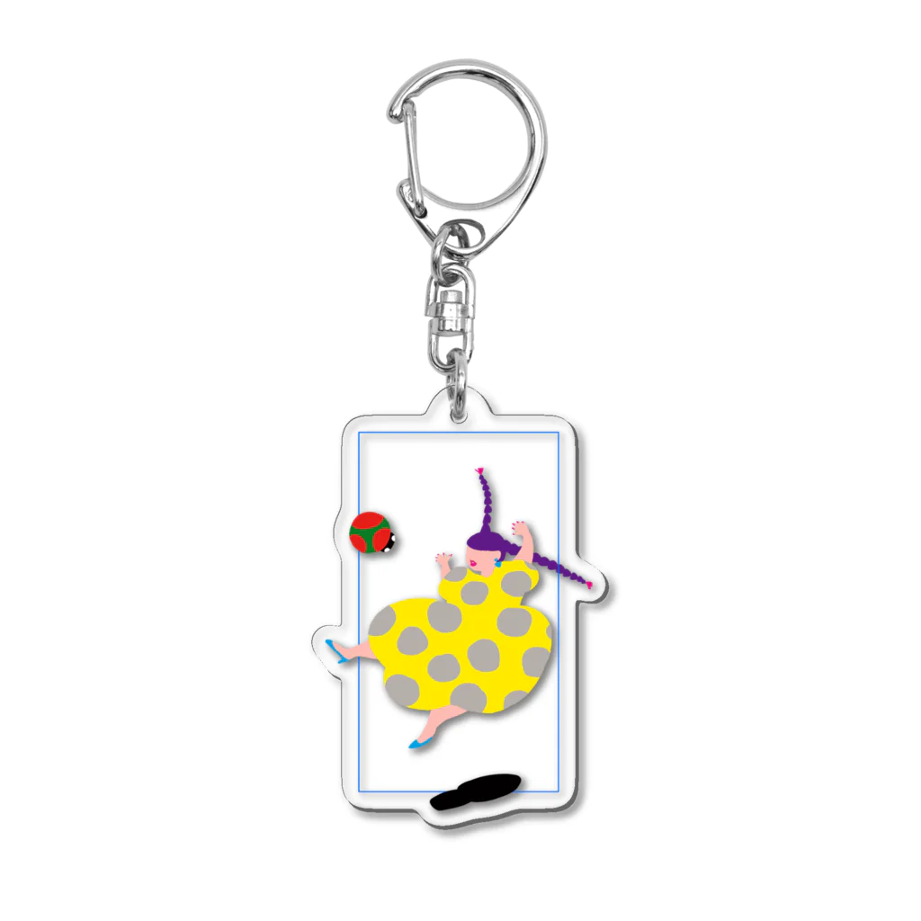 fig-treeの水玉の女02 Acrylic Key Chain