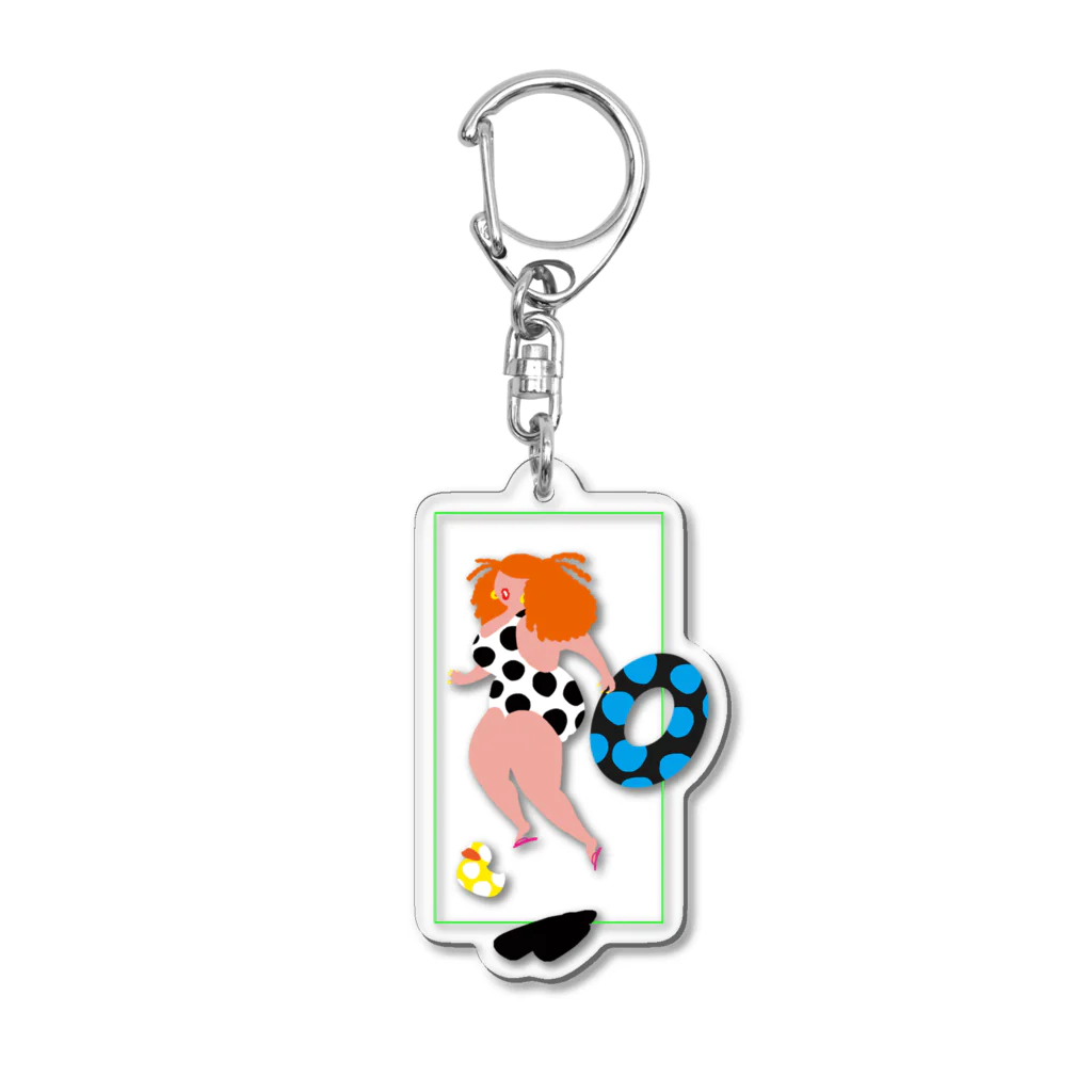 fig-treeの水玉の女03 Acrylic Key Chain