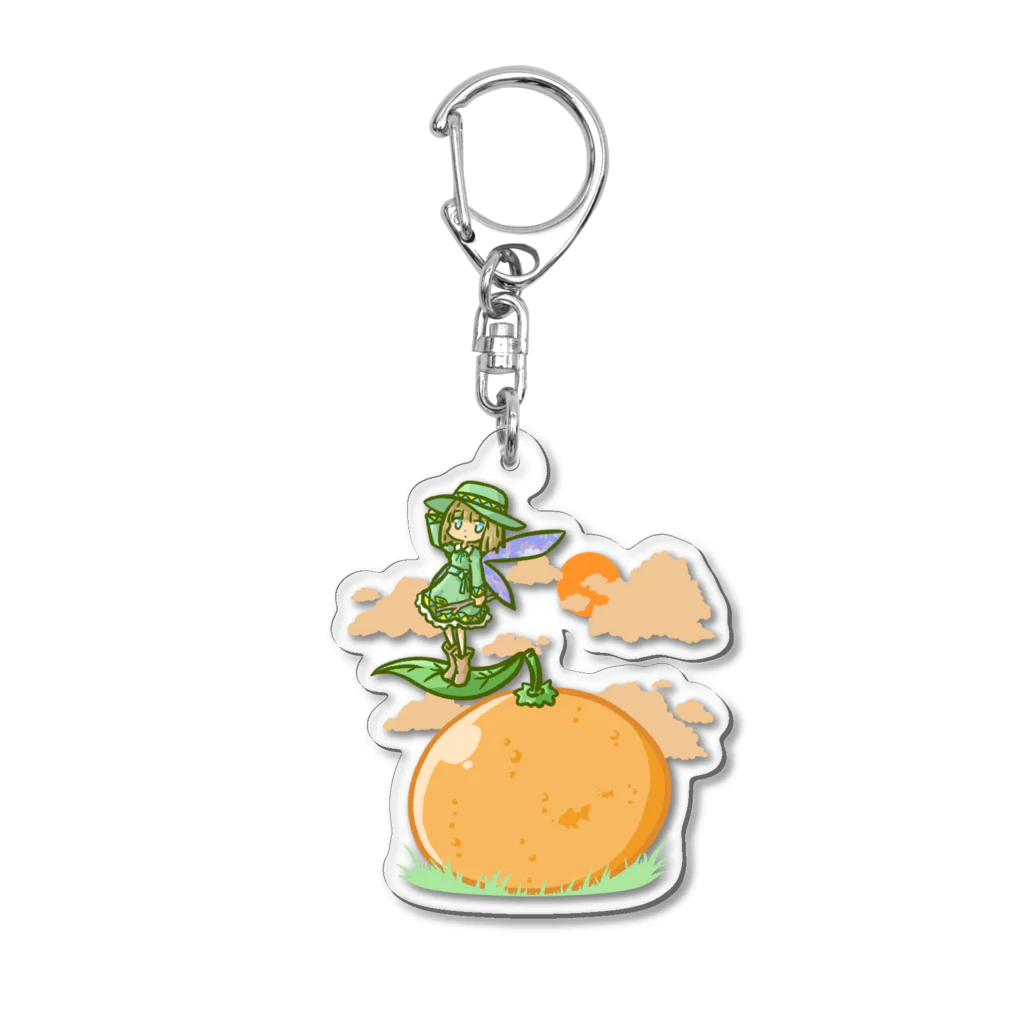 AINE RIUMの小さな妖精とジュースの実🍊 Acrylic Key Chain