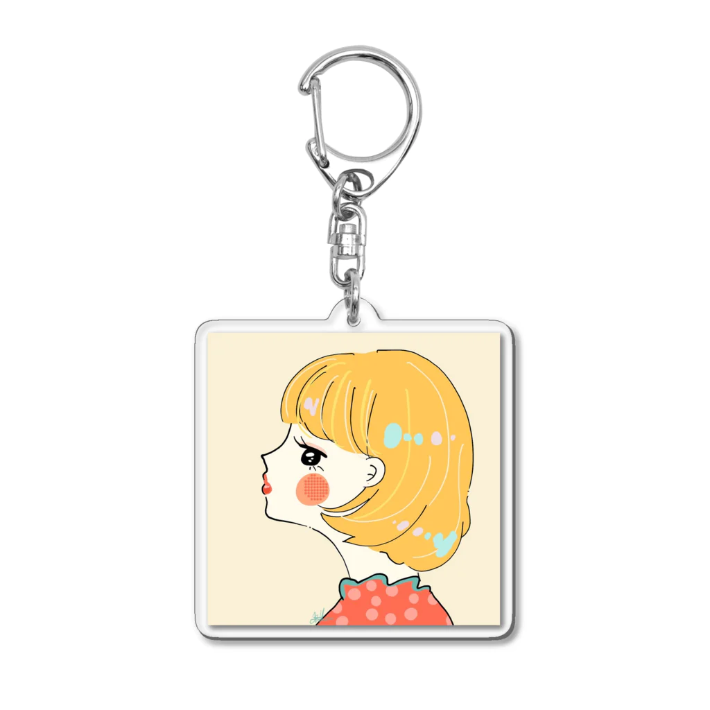 無糖 きな子のピアッシング Acrylic Key Chain