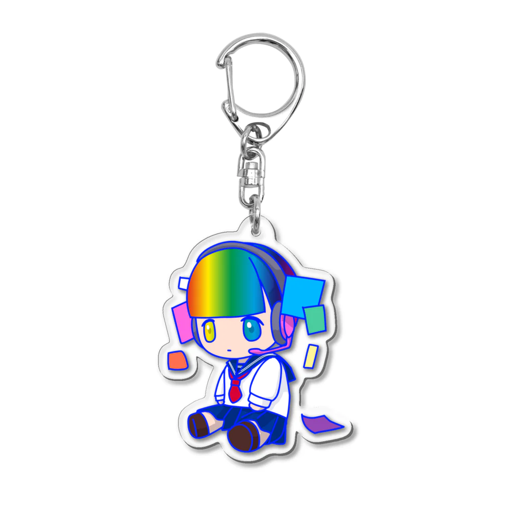 サワダモコ Moco Sawadaのゲーミングヘッドホンちゃん Acrylic Key Chain