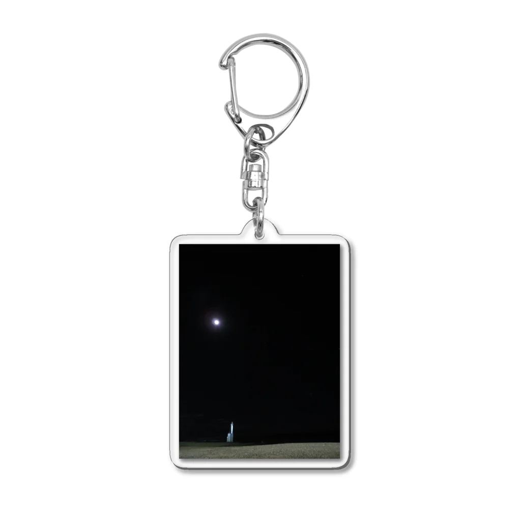 風景屋の夜に光る灯台 Acrylic Key Chain