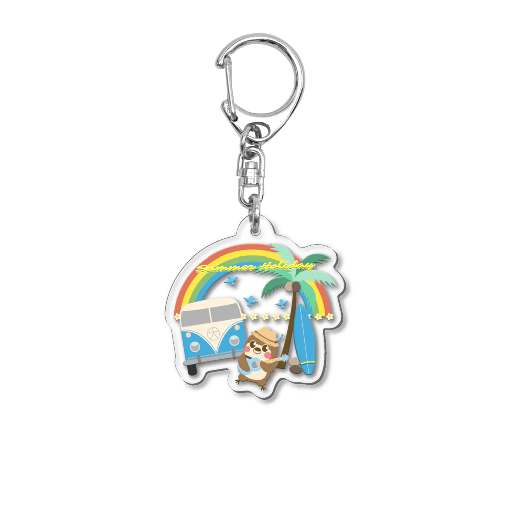 “すずめのおみせ” SUZURI店のだいきち「サマホリ」 Acrylic Key Chain