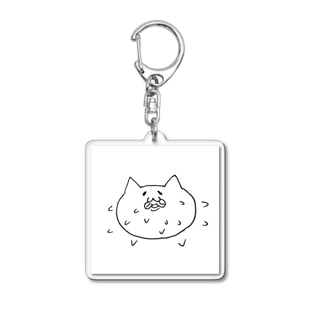 ペロペロネコくんのペロペロネコ　白背景ver Acrylic Key Chain