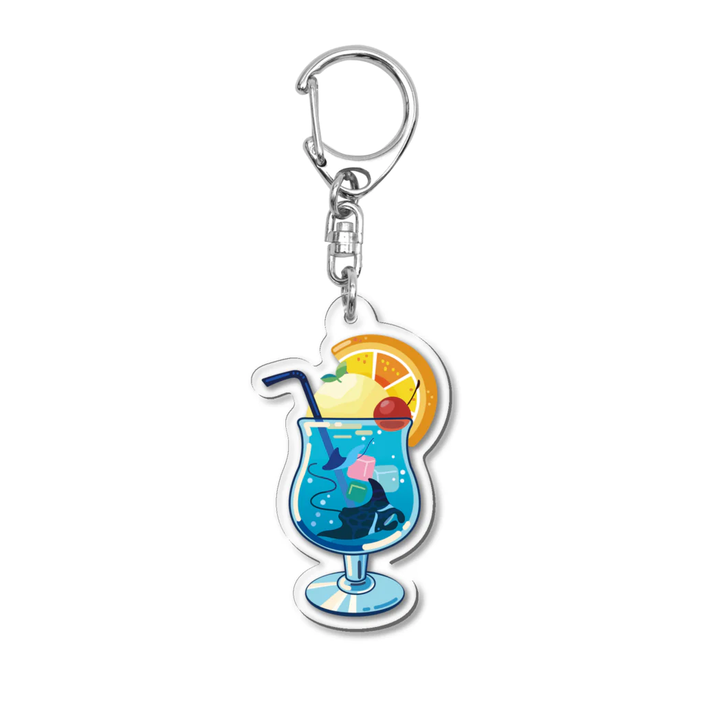 みなとまち層のトロピカル·マンタソーダ Acrylic Key Chain