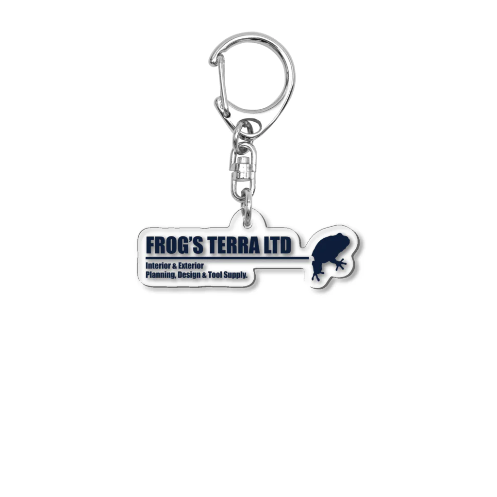 FROG'S TERRA LTDのシルエット　ロゴ　ディープシーブルー Acrylic Key Chain