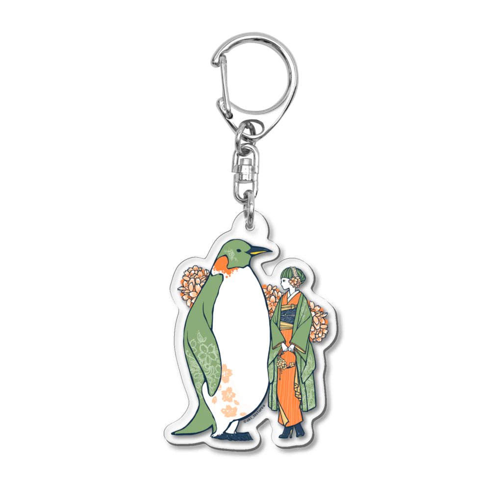 lostareaのペンギンさんと女の子 Acrylic Key Chain