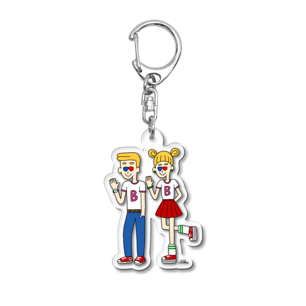 りかちょびの店のBくんBちゃん Acrylic Key Chain