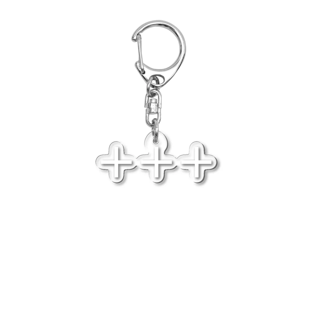 amjuryのplus white Acrylic Key Chain