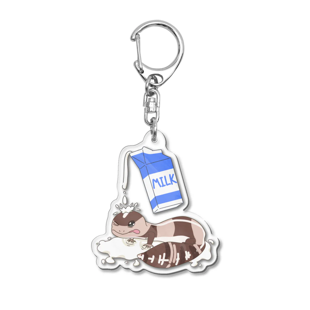 モツニコム@爬虫類グッズのニシアフリカトカゲモドキ・ミルク Acrylic Key Chain