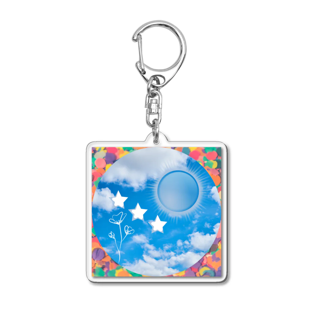 那須華蓮のSUZURIの青いエネルギー Acrylic Key Chain