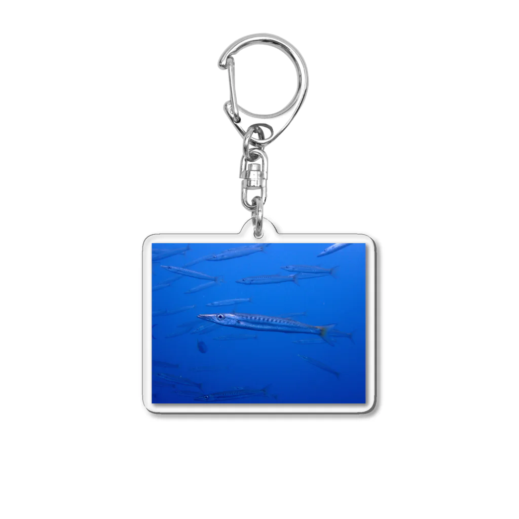 海の家のタイワンカマス Yellowtail barracuda Acrylic Key Chain