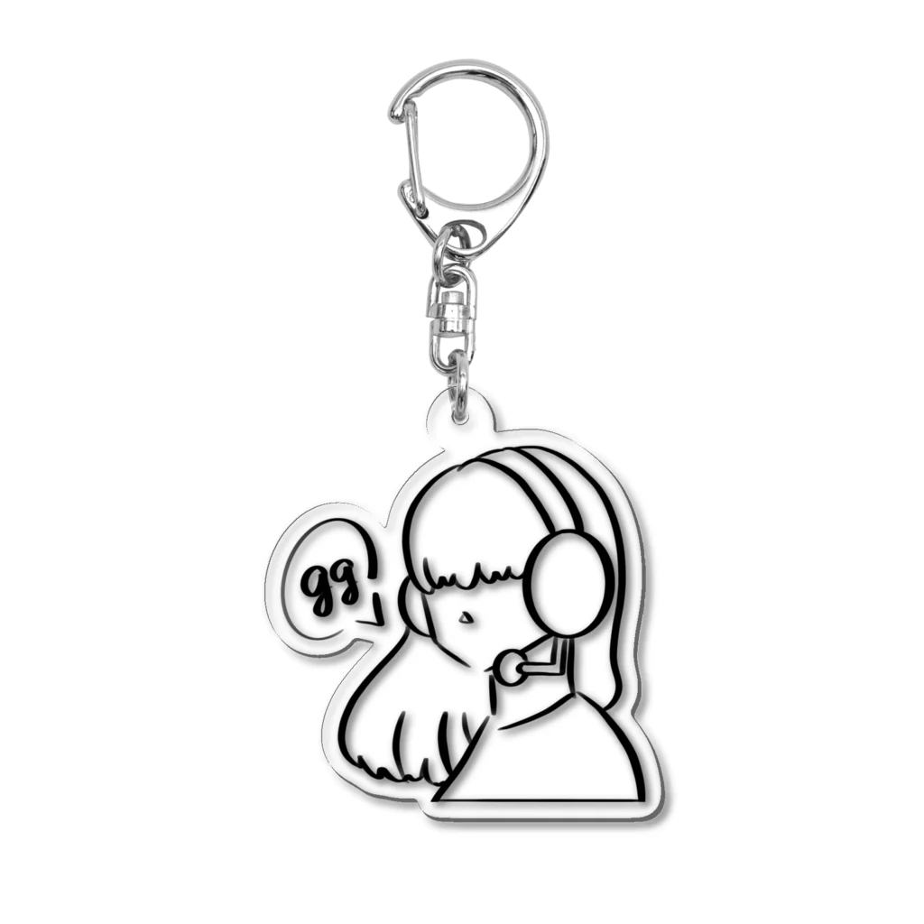 GG: Game-Ga-Sukiのゲーミングガール（ロングヘア　gg） Acrylic Key Chain