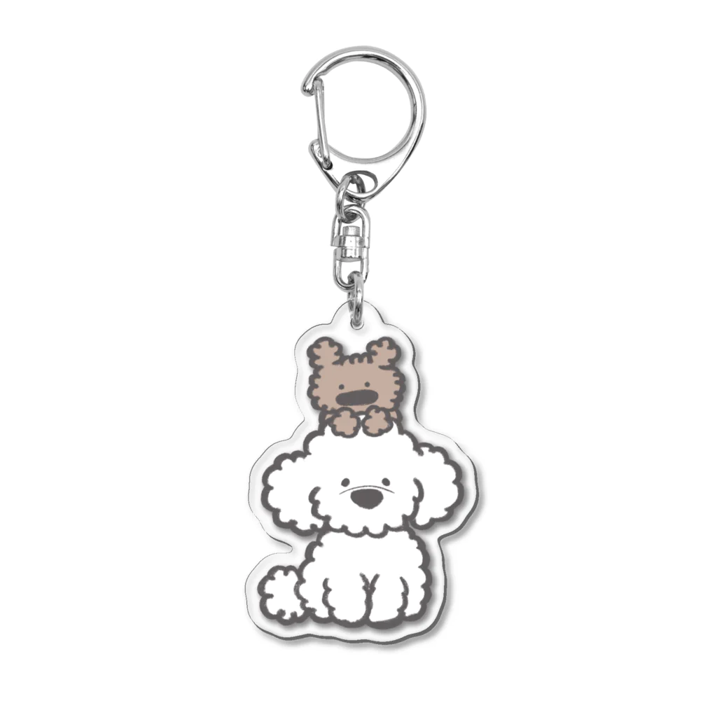 つむぎちゃん☁️*⋆のもこもこ&くまくんのクリアキーフォルダー Acrylic Key Chain