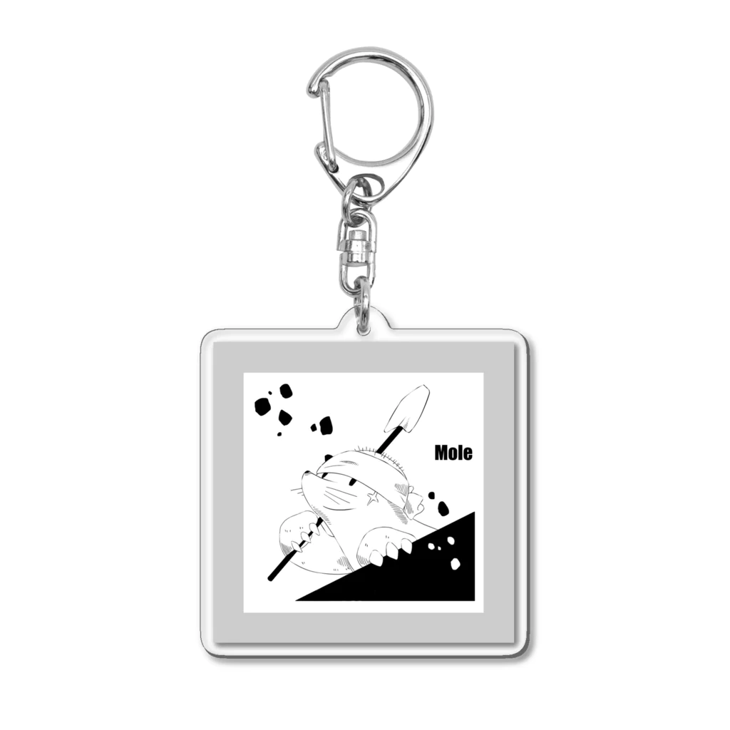 Haratsuti art storeのもぐら Acrylic Key Chain