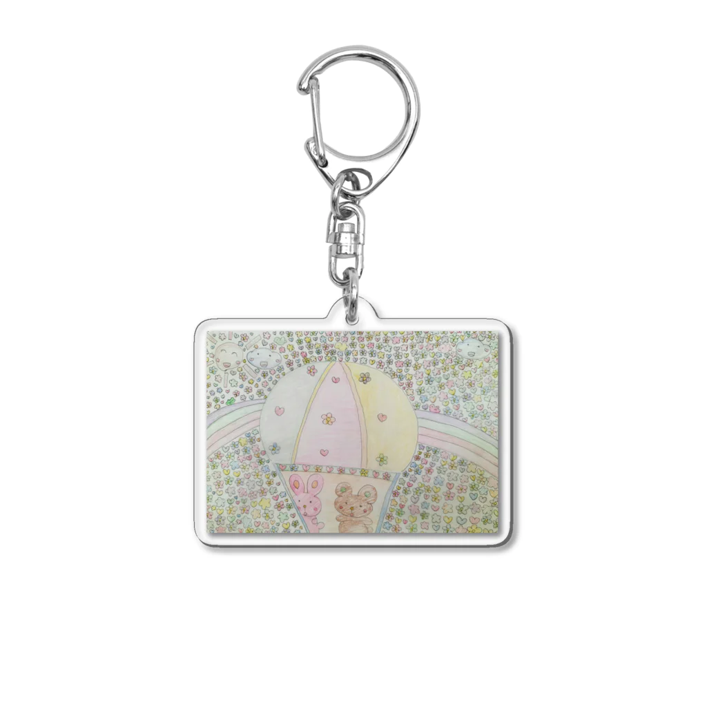 みずたまinnuの夢（気球に乗って） Acrylic Key Chain