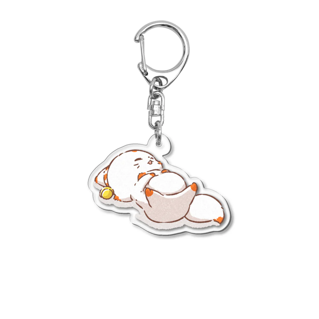 てnこSHOPの寝るてnこ単体4 Acrylic Key Chain