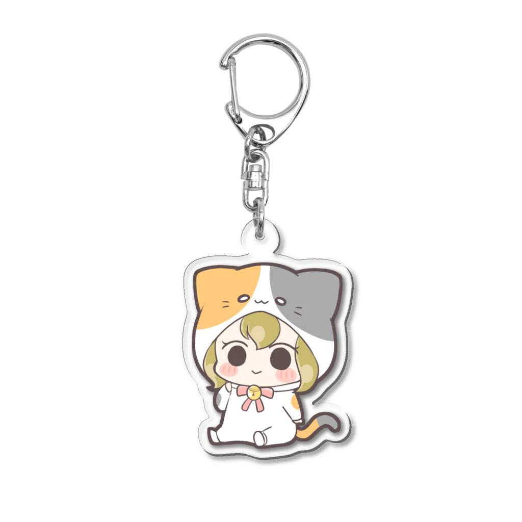 ぽんぽこチャリティのみけねこぽんぽん Acrylic Key Chain