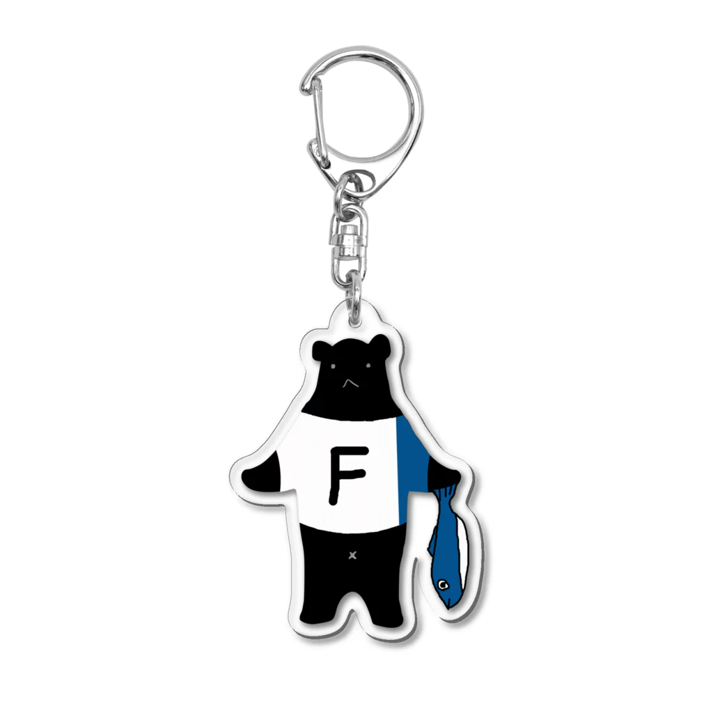 北海道のクマTの北海道のくま（野球） Acrylic Key Chain