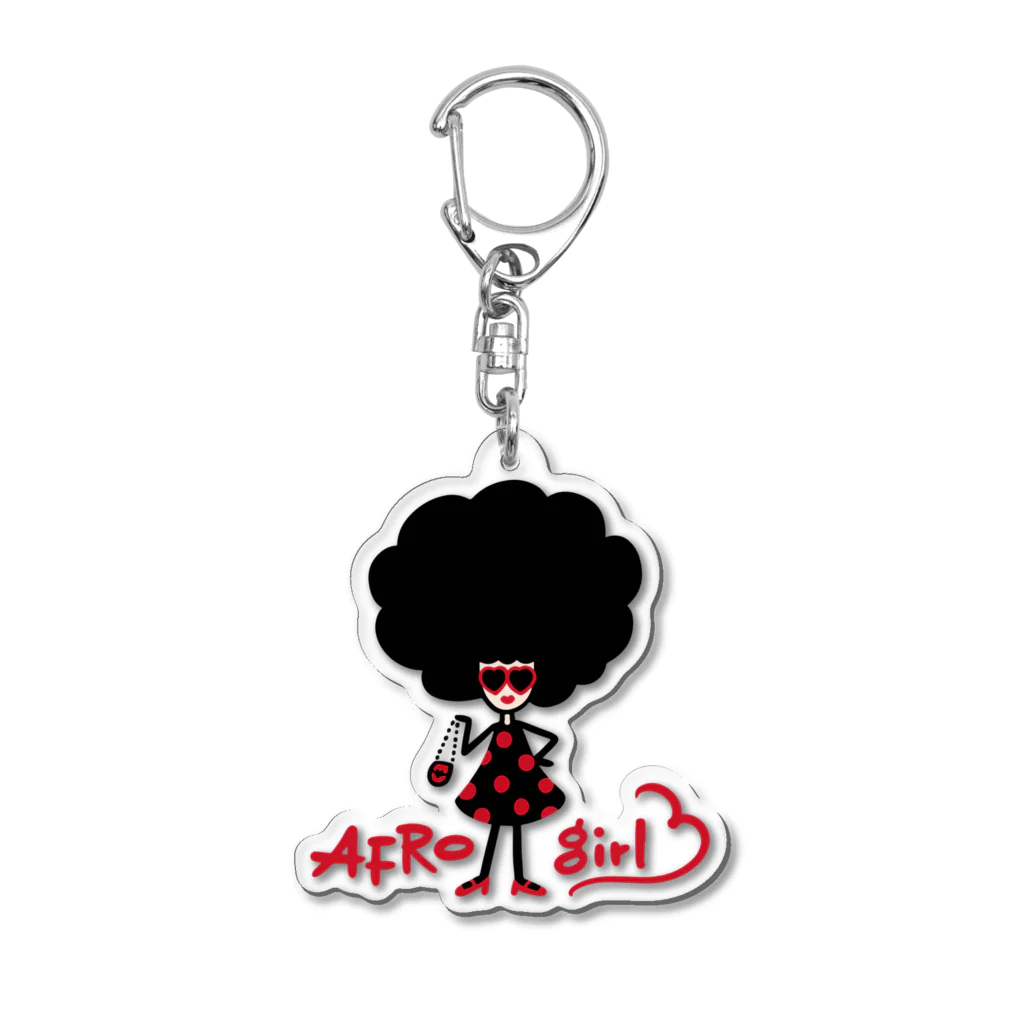 ユララボのアフロガール　ドレスアップver. Acrylic Key Chain