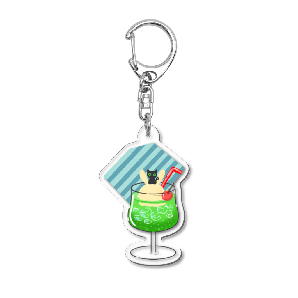 SHOP ベアたんのシュワシュワ　ウエネコさん Acrylic Key Chain