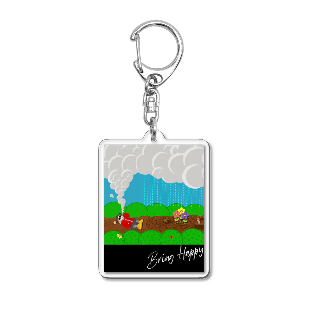 Juvenile_Wish_ClothesのBRING HAPPY Acrylic Key Chain