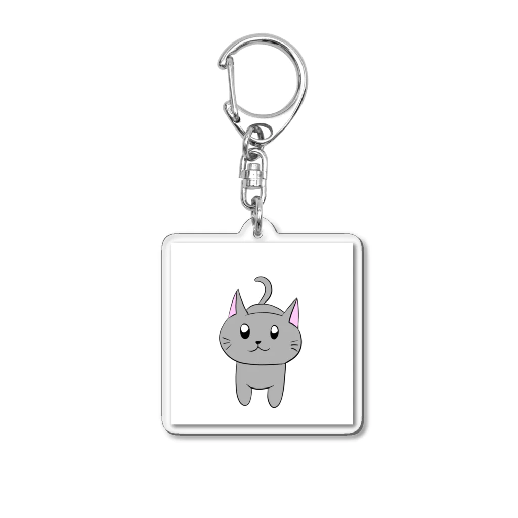 雪咲マリのグレーなネコ Acrylic Key Chain