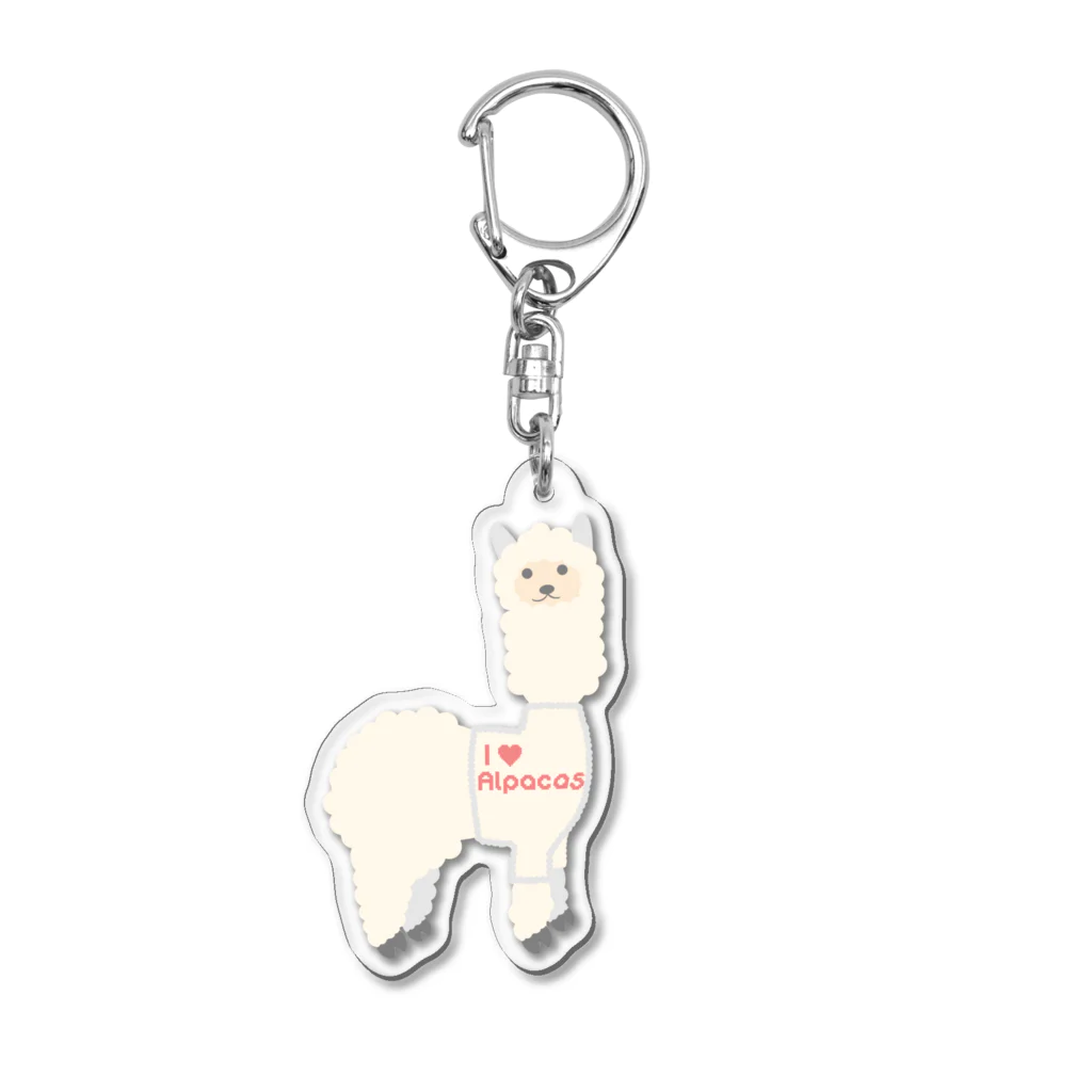 はたらくアルパカ アルさんのアルパカ セーターがピチピチすぎ Acrylic Key Chain