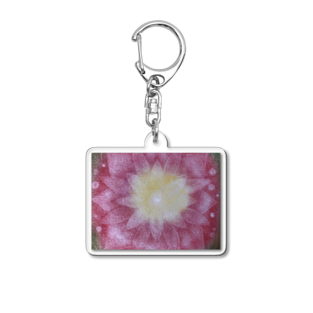 光のパステルアート　Hisaの光のパステルアート　光の花 Acrylic Key Chain