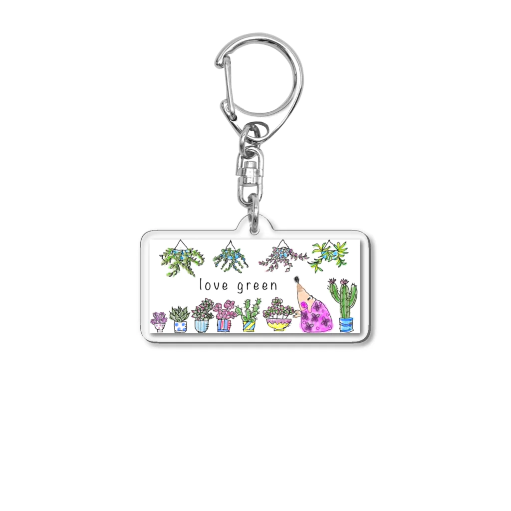 innmi′s galleryの花ネズミ Acrylic Key Chain