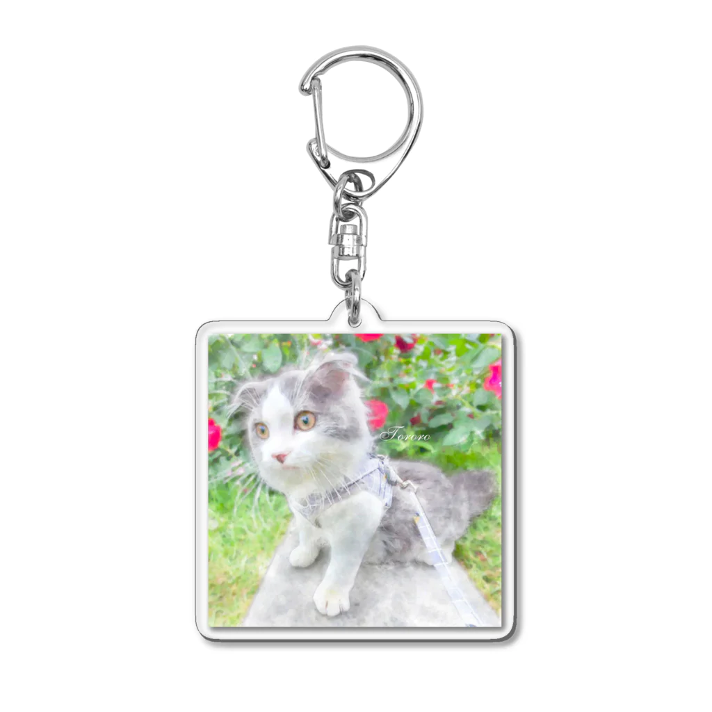 クリアスペットのscottishfold_tororo Acrylic Key Chain