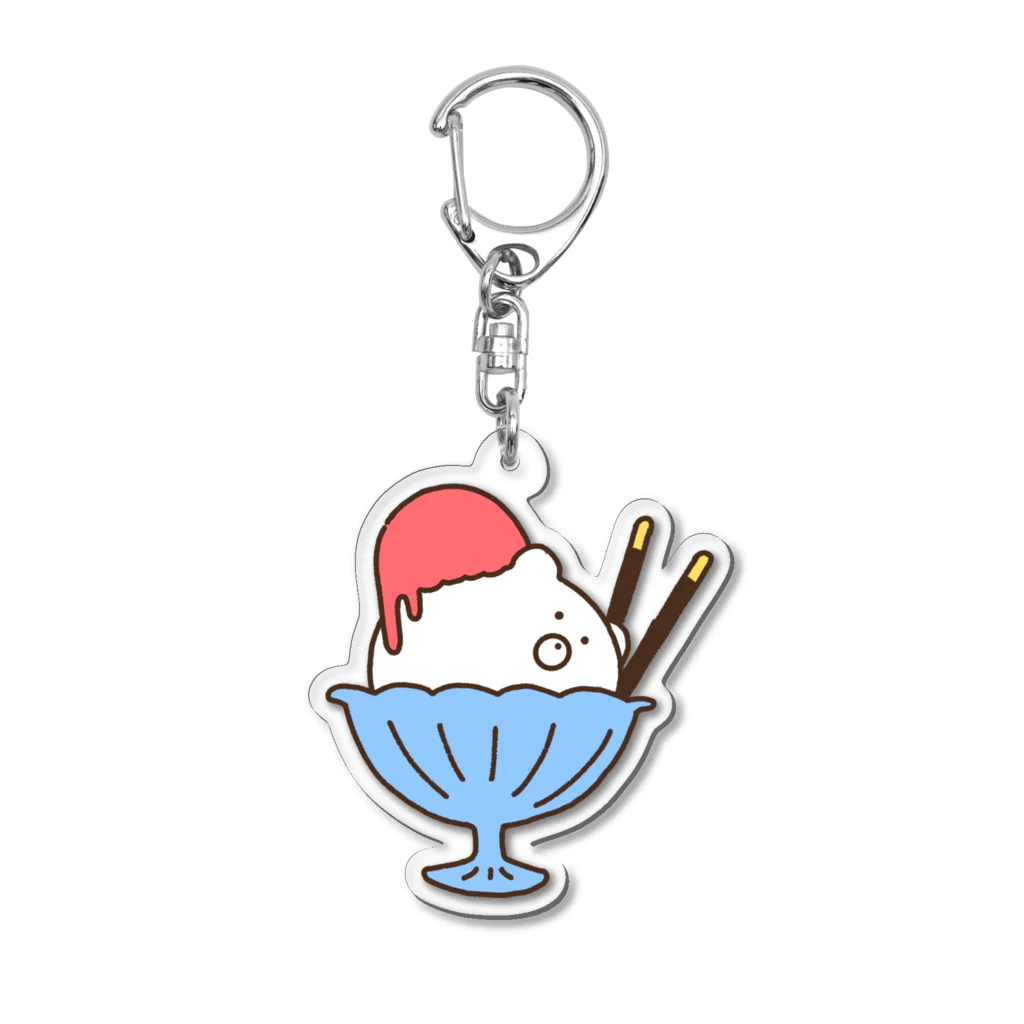 春うららのひんやり白くまアイス Acrylic Key Chain