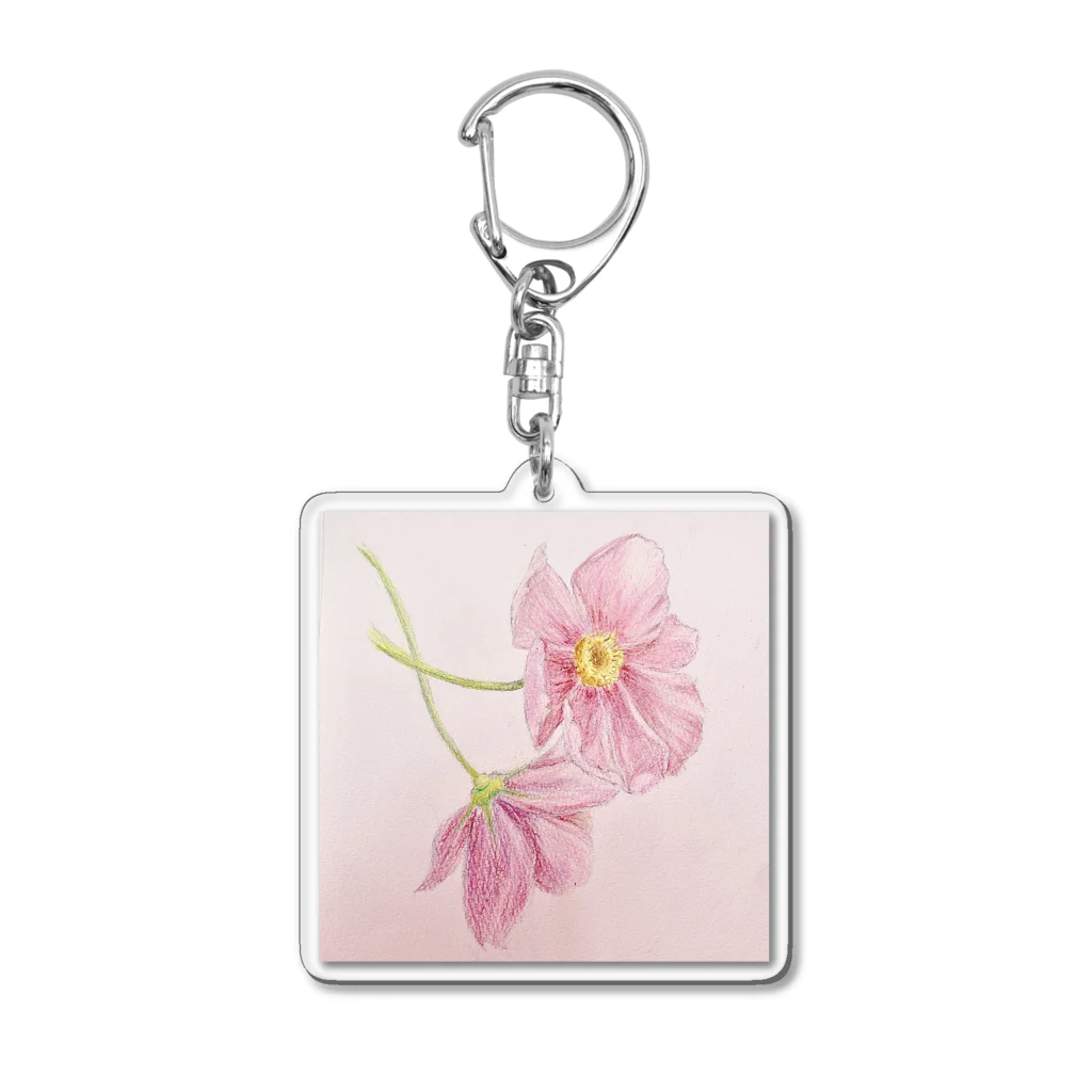 お花描き屋さんの秋桜(コスモス) Acrylic Key Chain