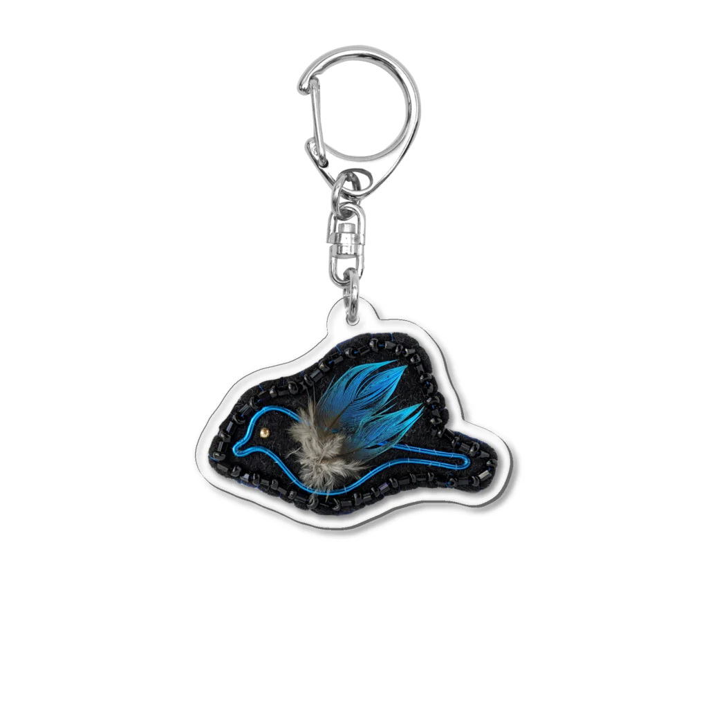 toriyasan37の幸せの青い鳥 Acrylic Key Chain