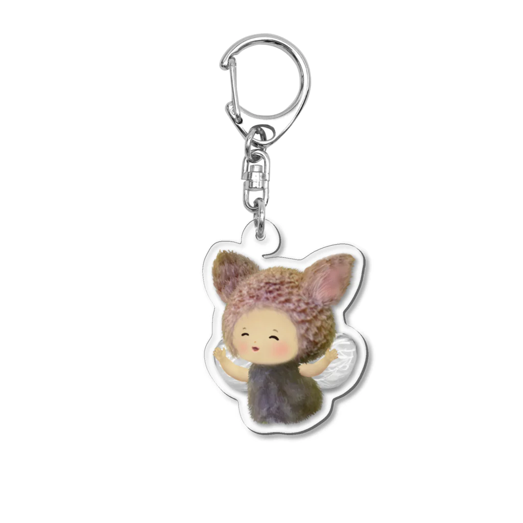 おめろんろんの小さな猫耳妖精ちゃん Acrylic Key Chain