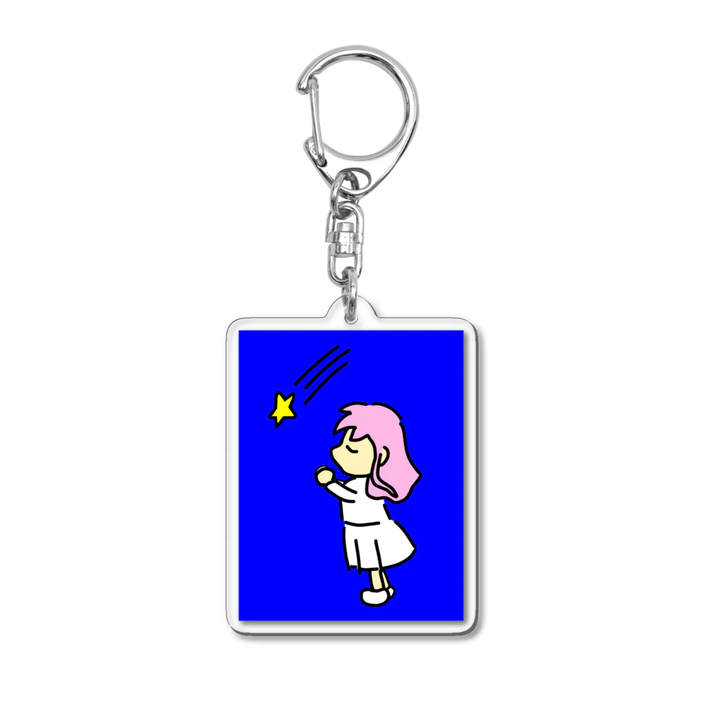 greetenの夜空　星に願いを Acrylic Key Chain