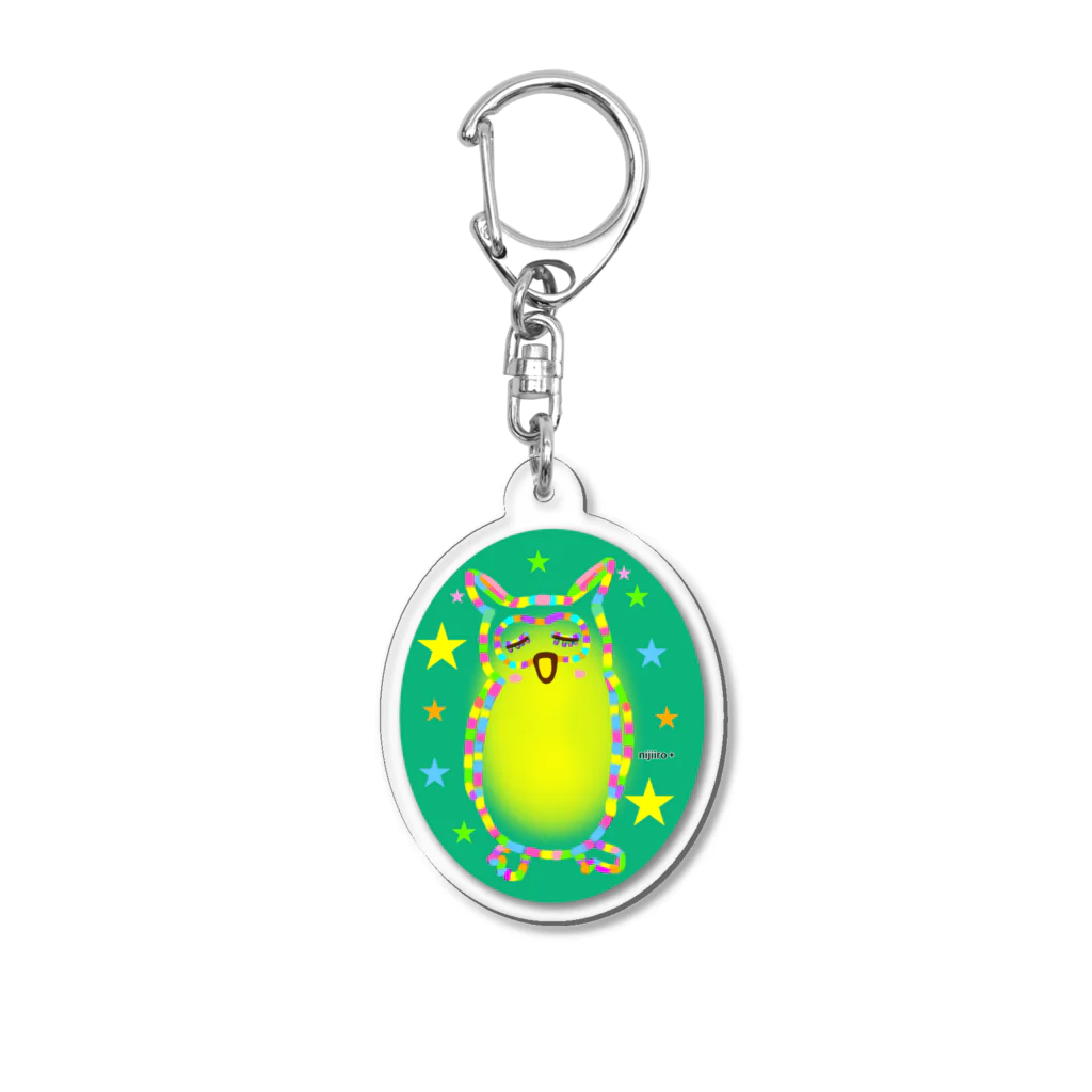 虹色PLUSのねむねむフクロウさん Acrylic Key Chain