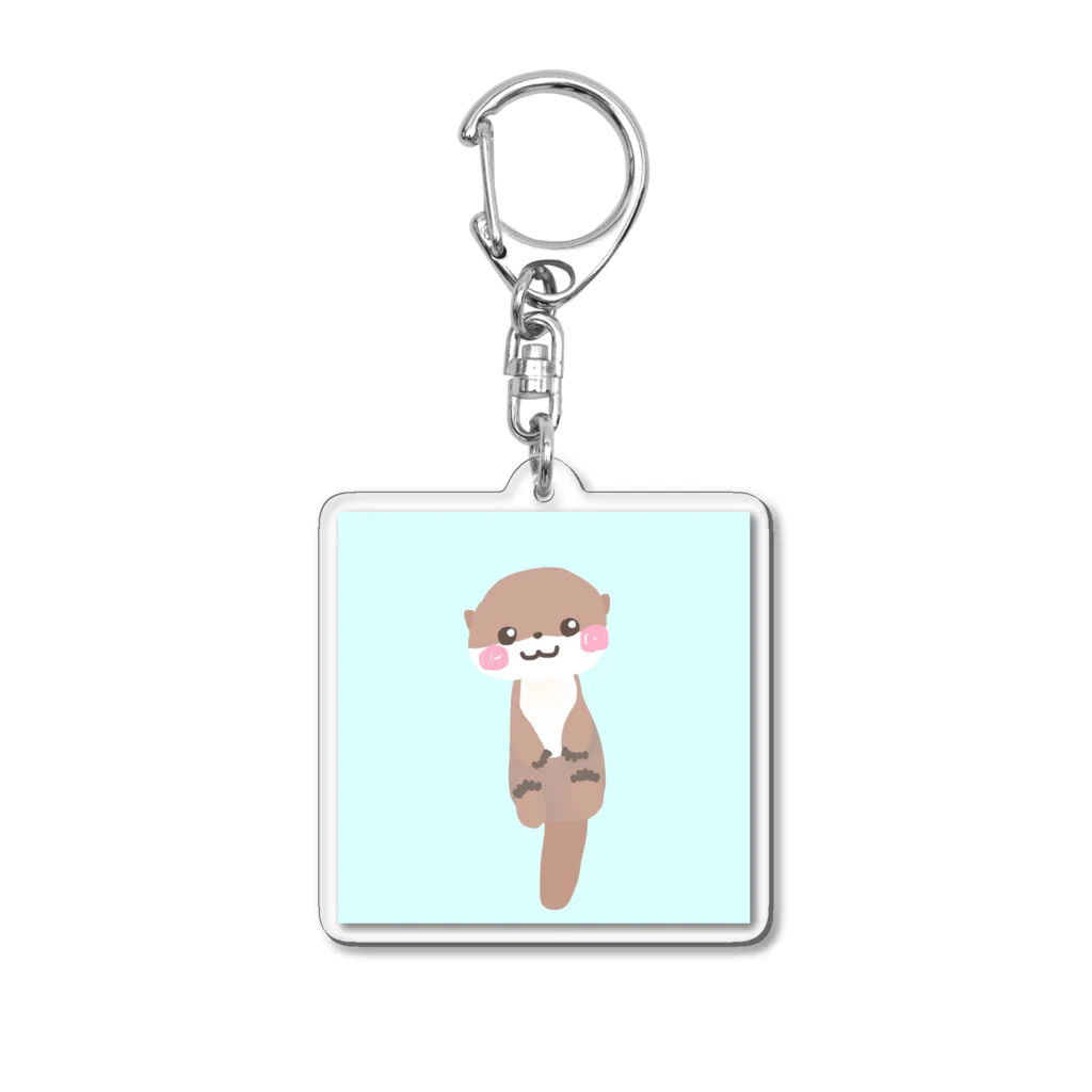 羊毛フェルトのMOFFU.（もっふ）のカワウソちゃん Acrylic Key Chain