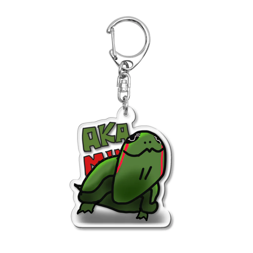 🐥ゆる(いイラストで生き物を)愛(でたい)のアカミミガメ🐢 Acrylic Key Chain