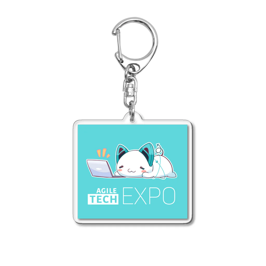 Agile Tech EXPOの寝そべりあじゃてくん＆ロゴキーホルダー アクリルキーホルダー