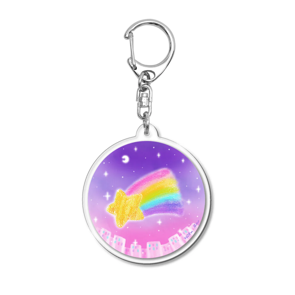 前田悠花｜イラストレーターの★流れ星★ Acrylic Key Chain