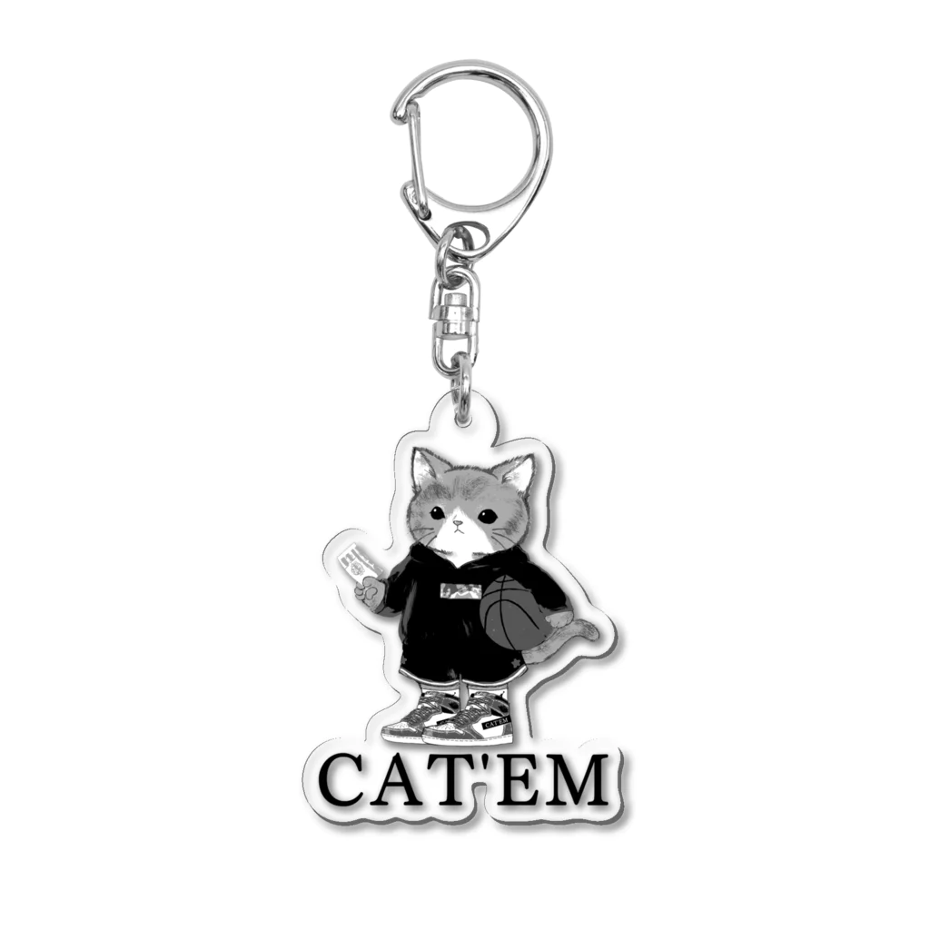 CAT'EM キャッテム　スニーカーを履いた猫のブランドのBASKE CAT 'Shadow'　スニーカーを履いた猫のブランド Acrylic Key Chain