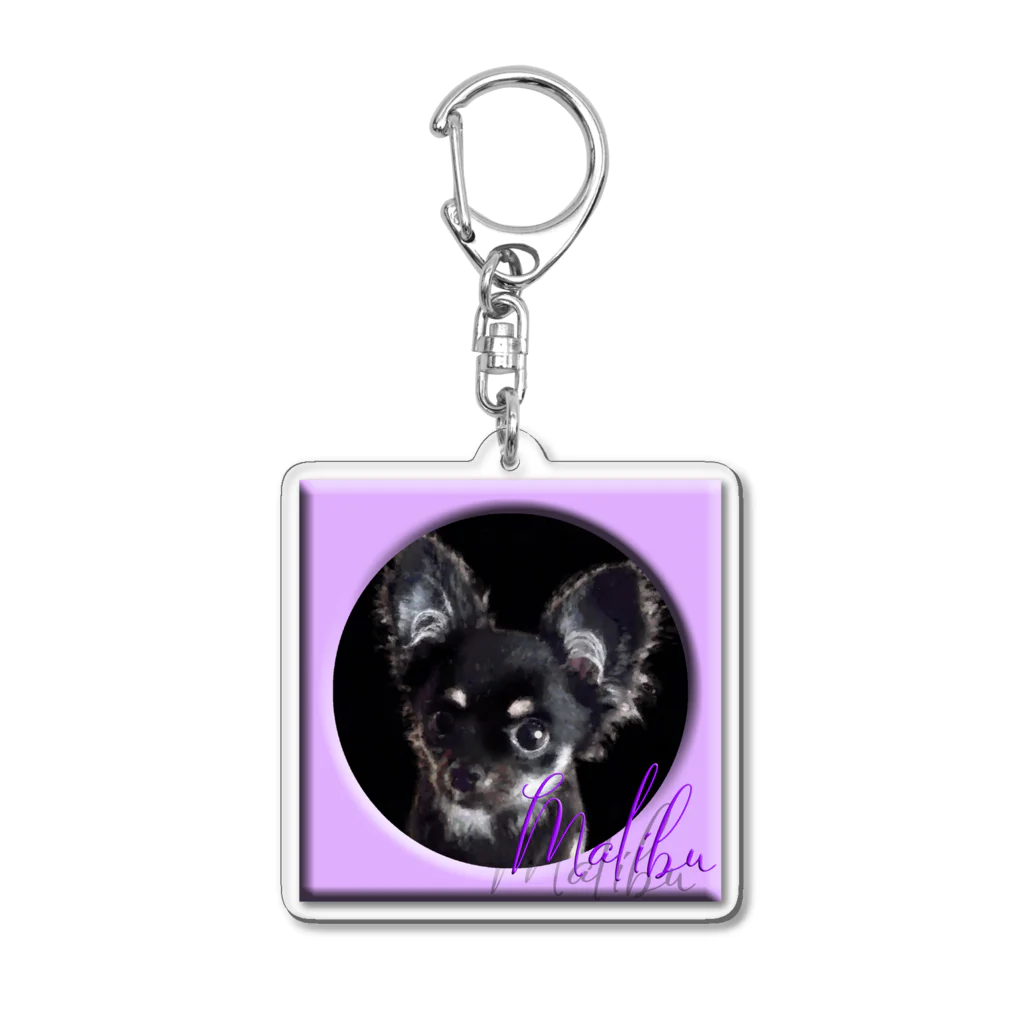 ぬくもふ屋　【猫 犬の似顔絵描き】のmalibu Acrylic Key Chain