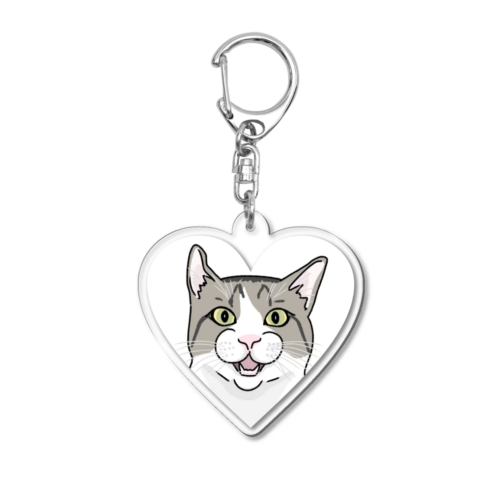 kurodaのどうしたの猫くん。(Heart ver.) Acrylic Key Chain