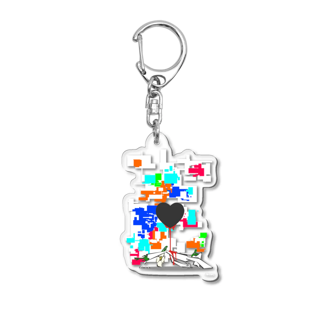 花瓶の疑問の見えない恐怖 Acrylic Key Chain