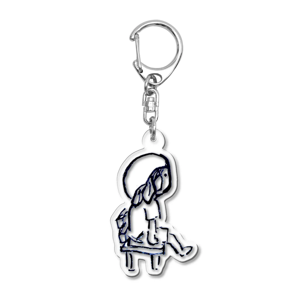 YUMEpulsの座ってるうめしくん Acrylic Key Chain