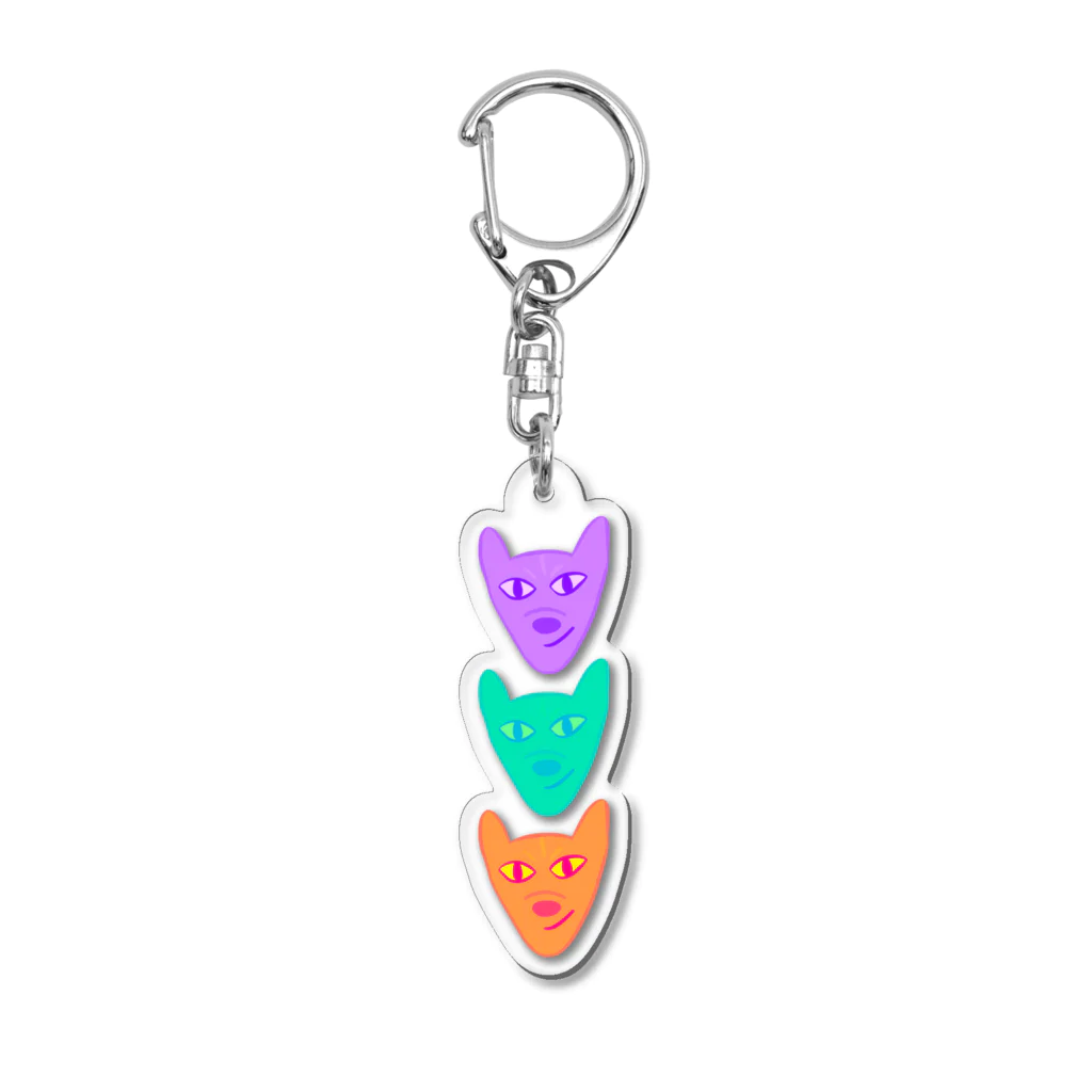 りのりのザウルスのイヌマッスルきょうだいなかよく(縦社会) Acrylic Key Chain